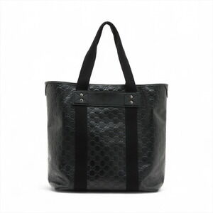 Gucci Bag Leather Tote Black ssima
